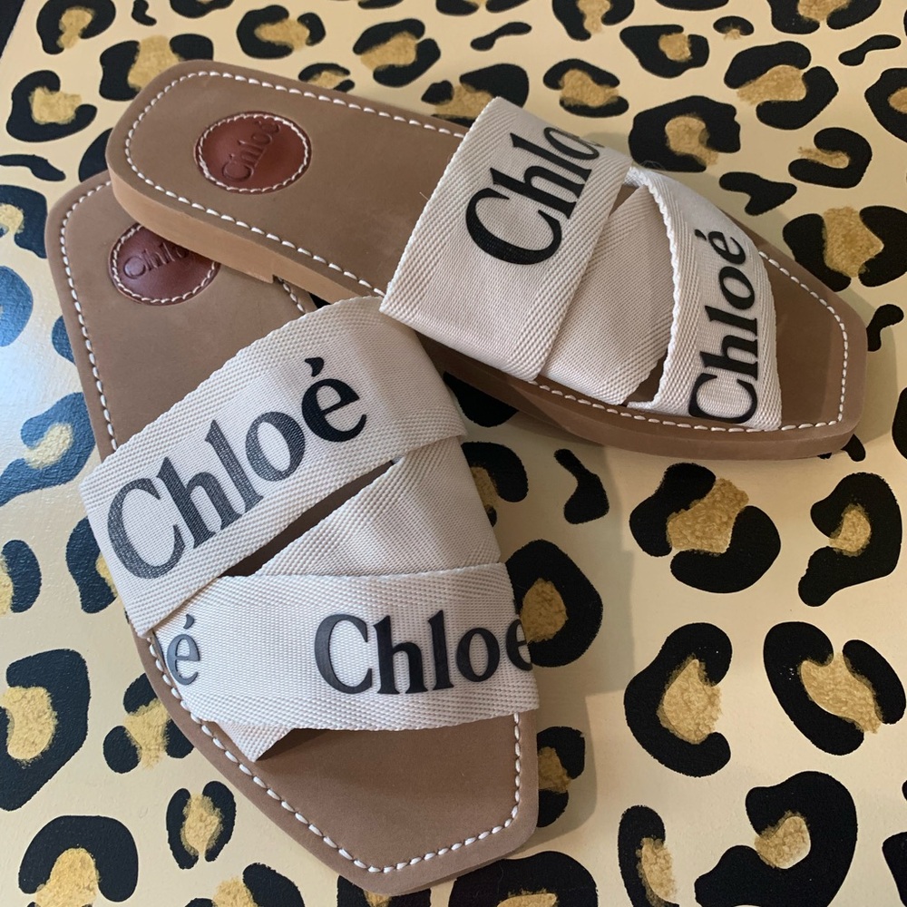 Chloé Beige and Brown Sandals